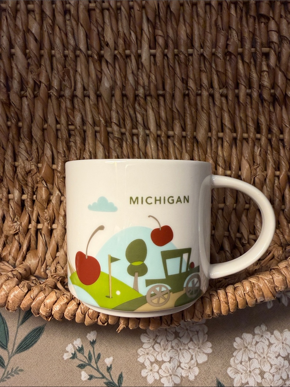 Michigan Starbucks Cherry Farm Ceramic Mug - 14oz